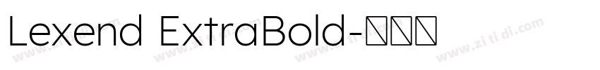 Lexend ExtraBold字体转换